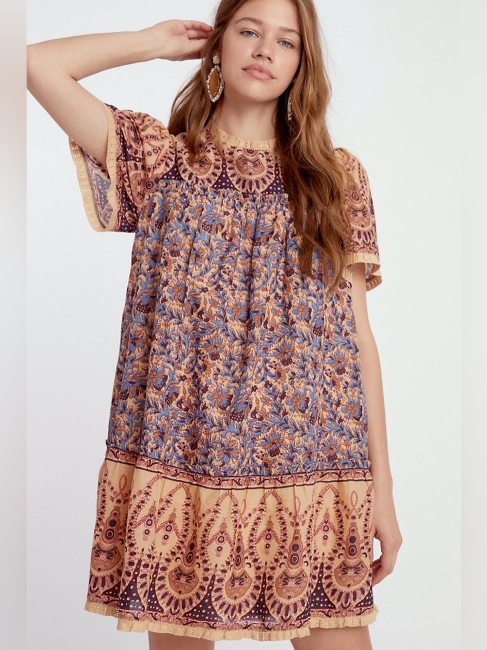 Othilia Anthropologie Briar Cotton Tunic Dress